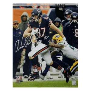 Adam Shaheen Autographed Chicago Bears Football 16x20 Photo (Beckett)
