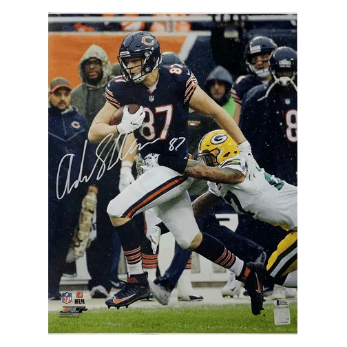 Adam Shaheen Autographed Chicago Bears Football 16x20 Photo (Beckett)