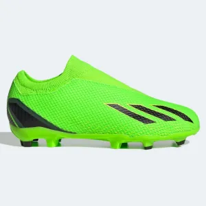 adidas JR X SpeedPortal .3 Laceless FG - Solar Green-Black