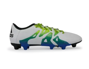 adidas Men's X 15.3 FG/AG White/Core Black/Solar Slime