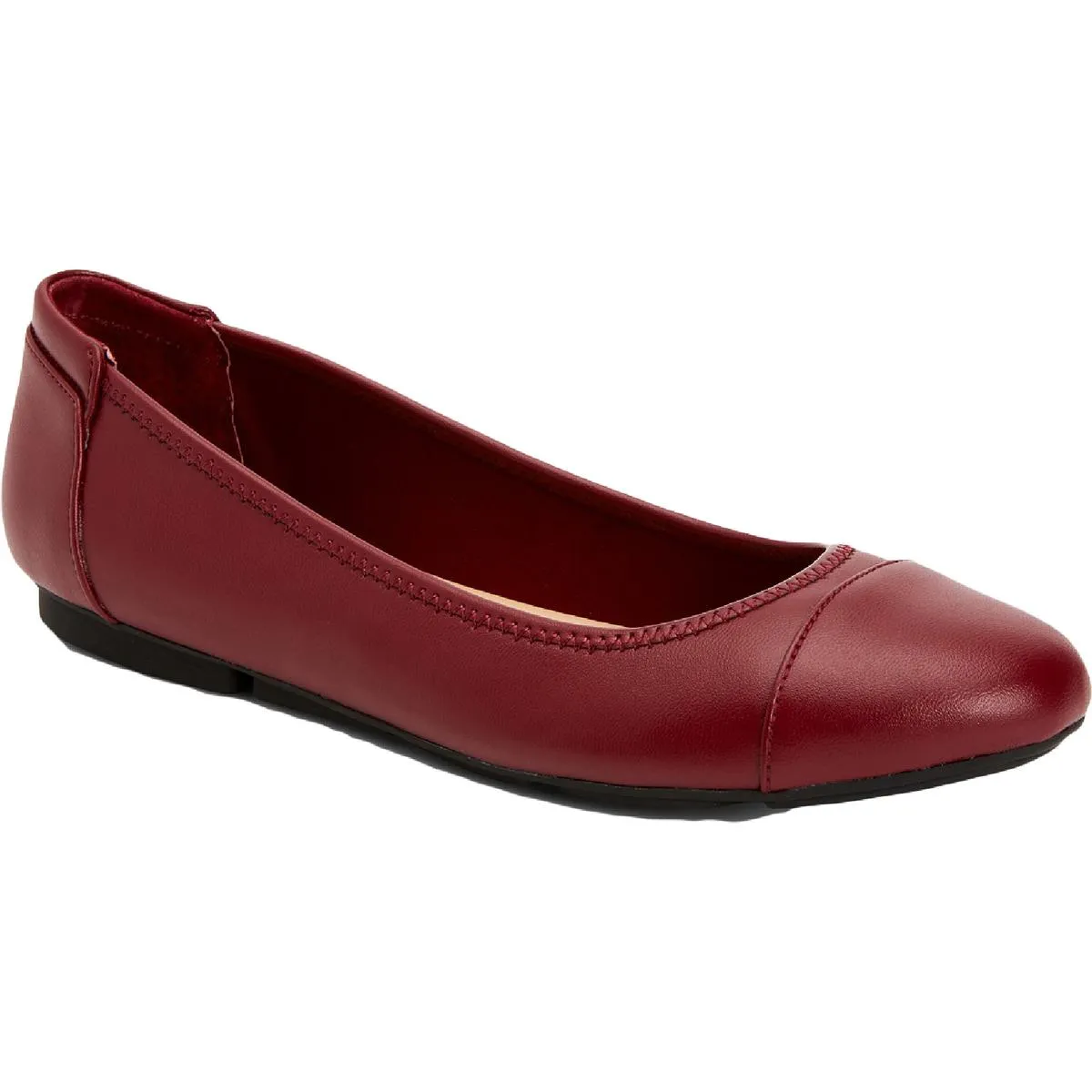 Alfani Womens Tavii Cushioned Footbed Toe Cap Ballet Flats