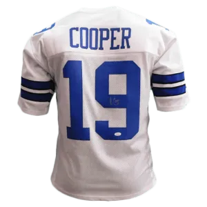 Amari Cooper Signed Dallas White Football Jersey (JSA)