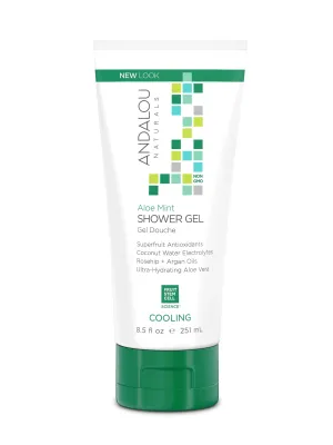 Andalou Aloe Mint Cooling Shower Gel, 251ml