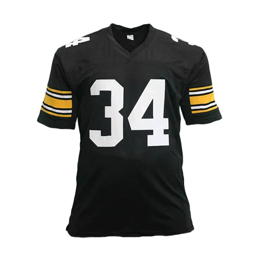 Andy Russell Autographed Pro Style Football Jersey Black (JSA) 2 x Super Bowl Champs Inscription