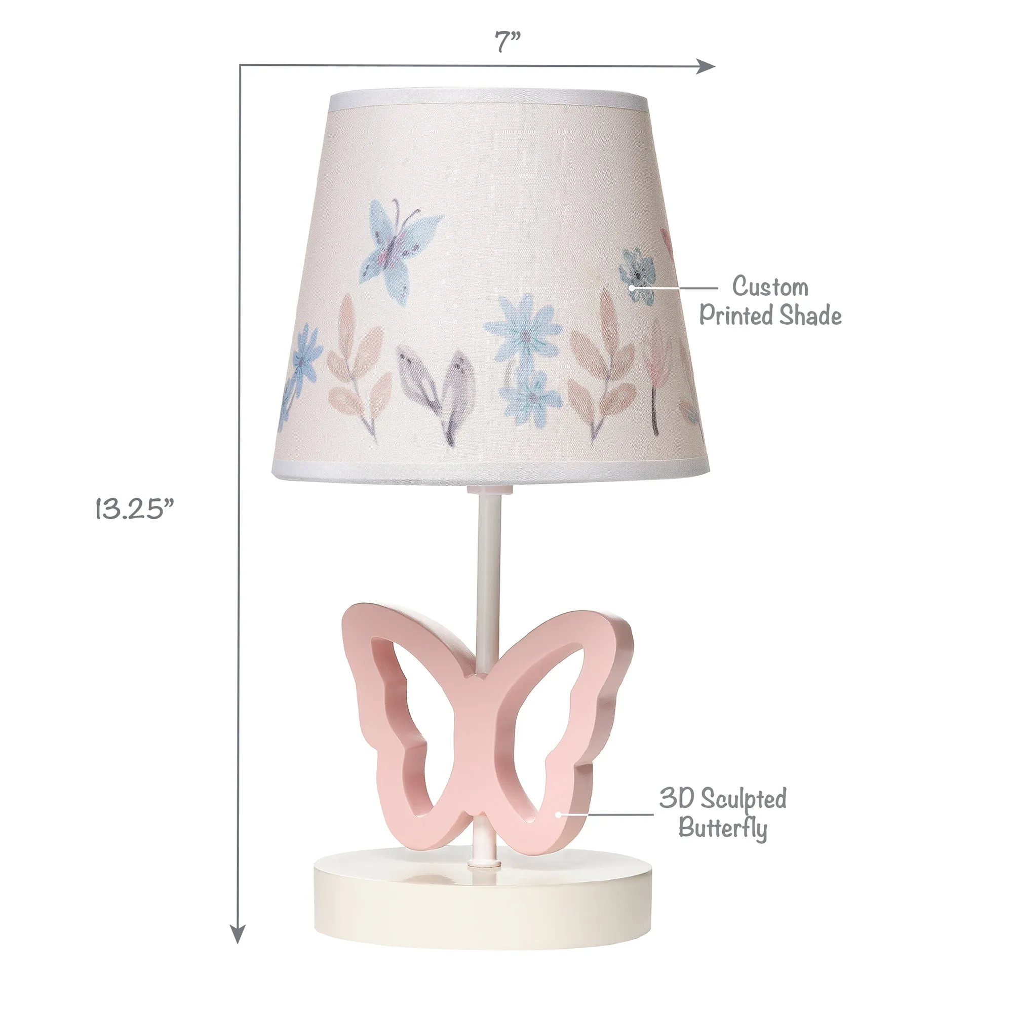 Baby Blooms Lamp with Shade & Bulb
