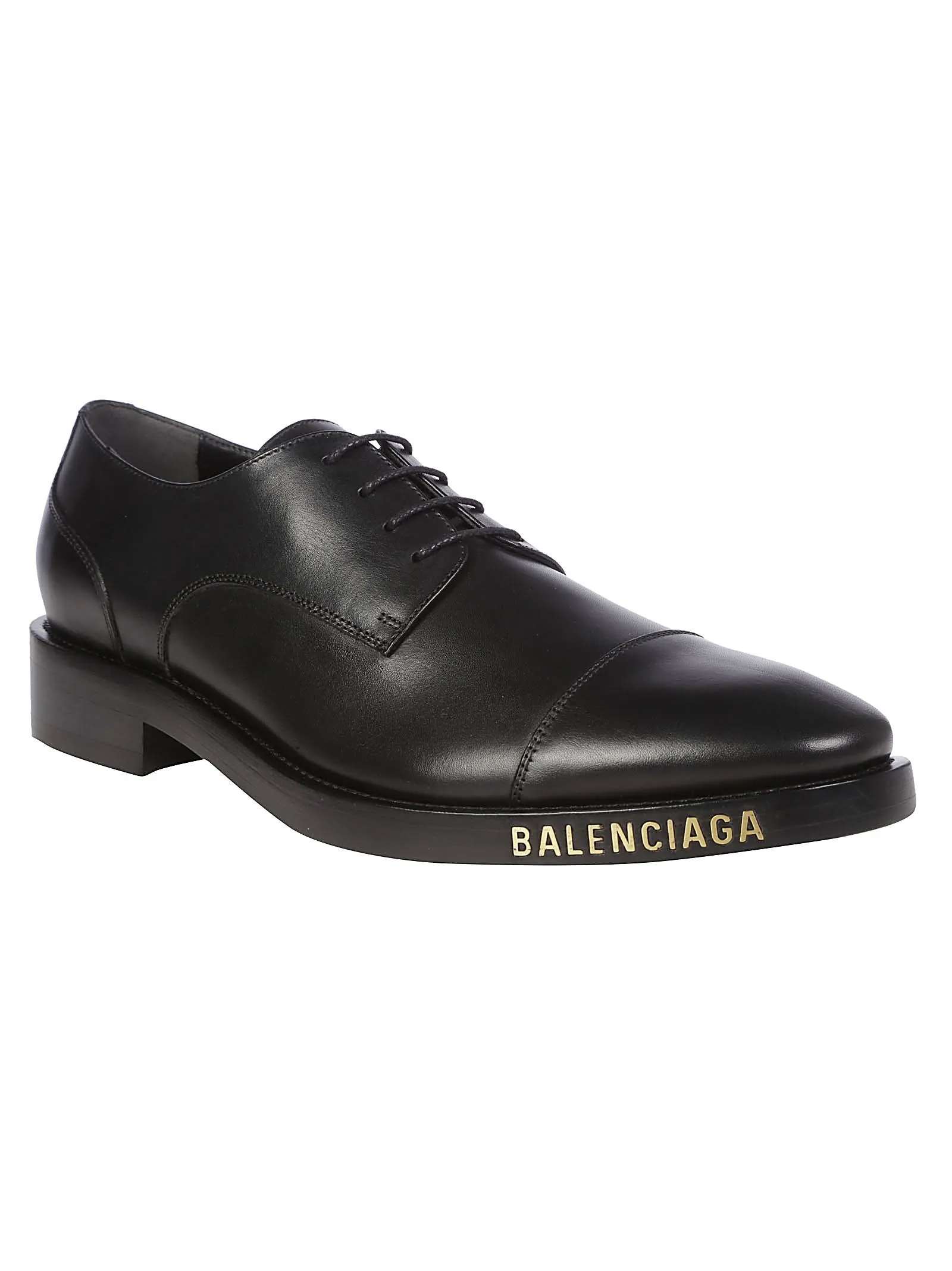 Balenciaga Logo Print Derby Shoes