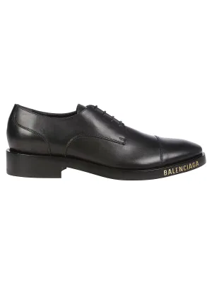 Balenciaga Logo Print Derby Shoes