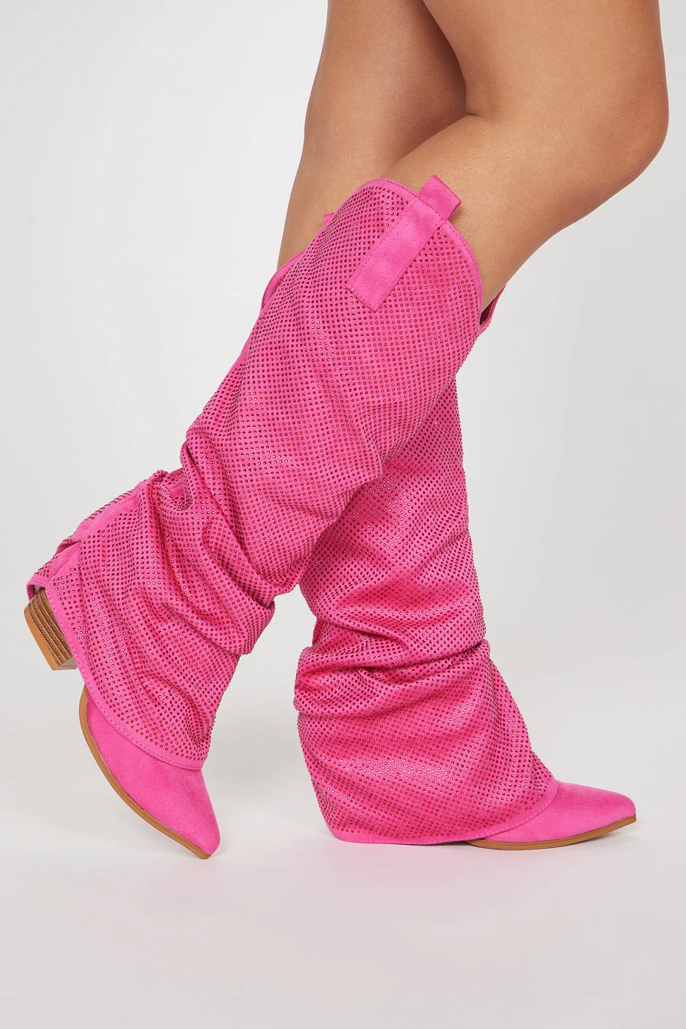 Barbie Cowgirl Knee High Boots - Pink