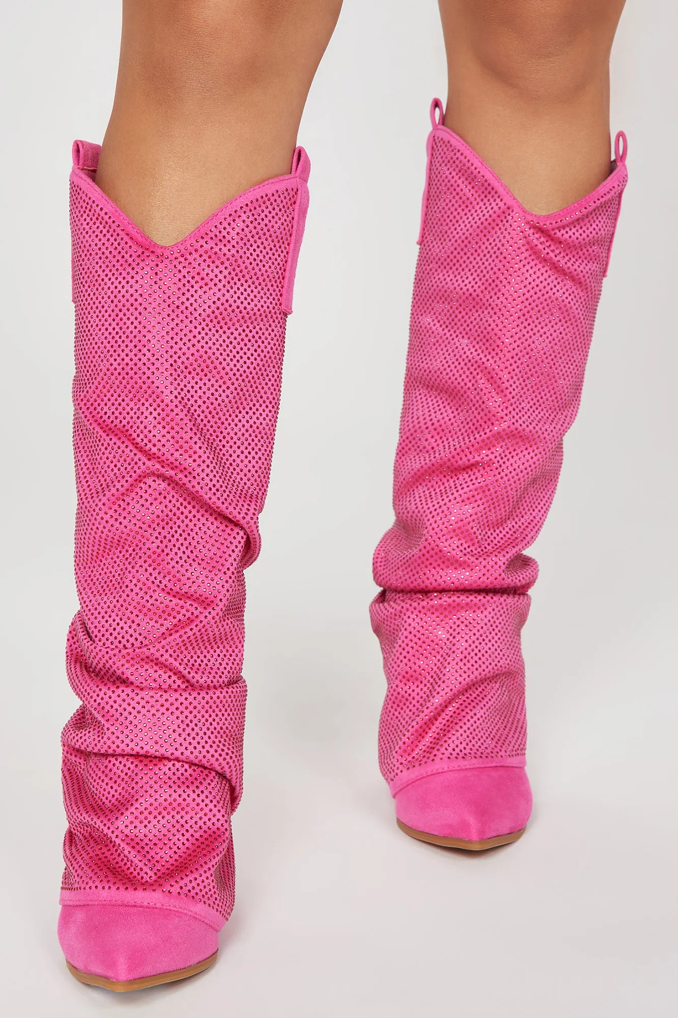 Barbie Cowgirl Knee High Boots - Pink