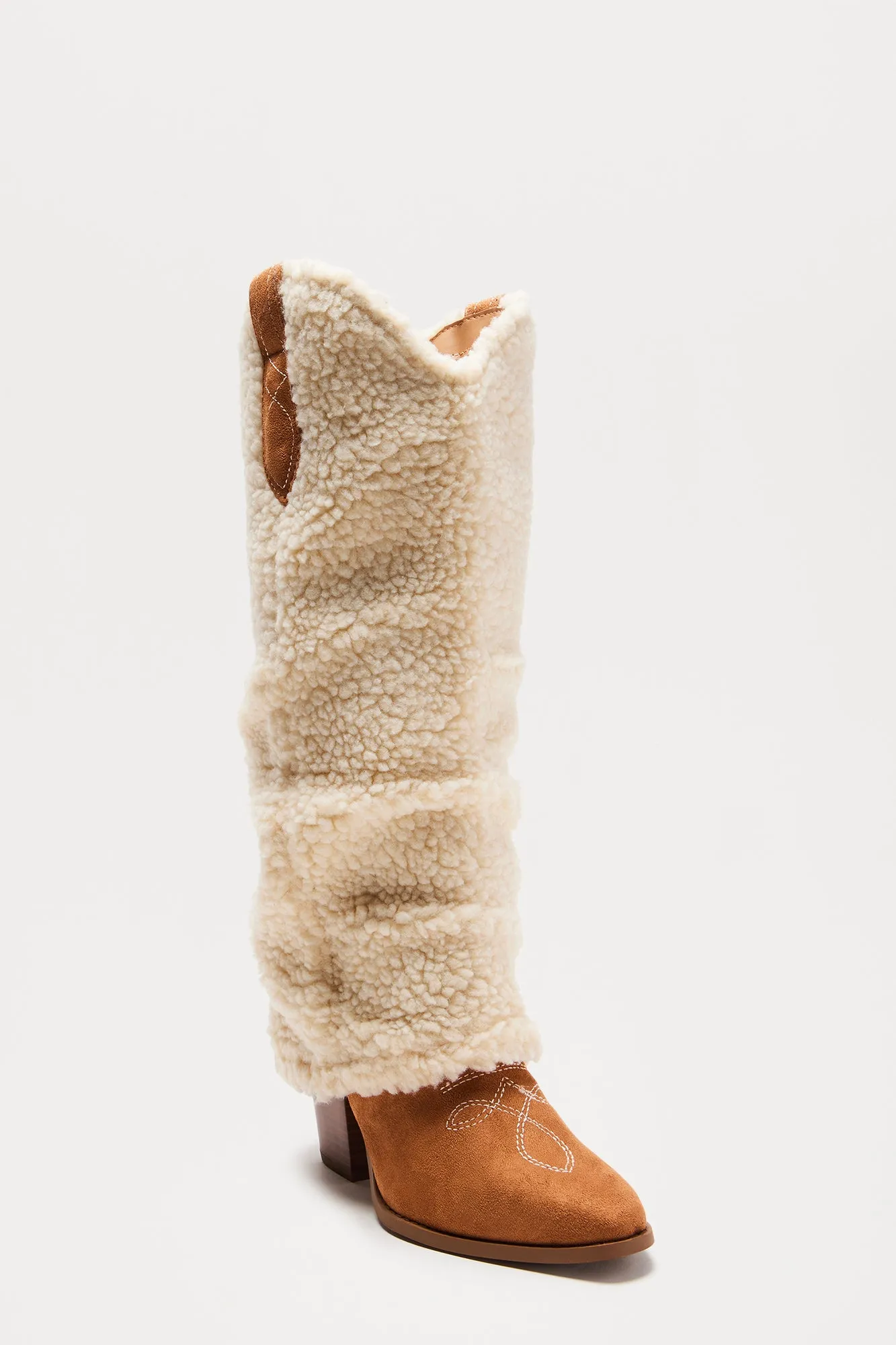 Baxter Sherpa Boots - Beige/Brown