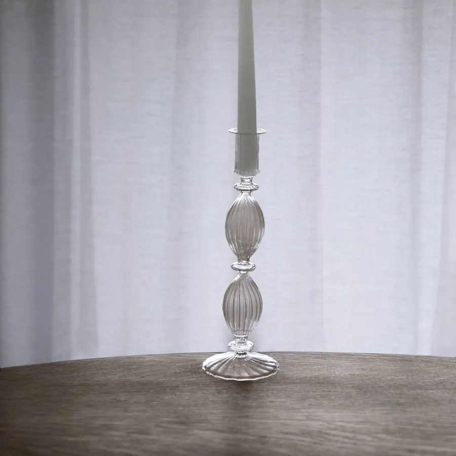 Beatriz Ball Glass Cambridge Beryl 10" Candlestick Holder (Set of 2)