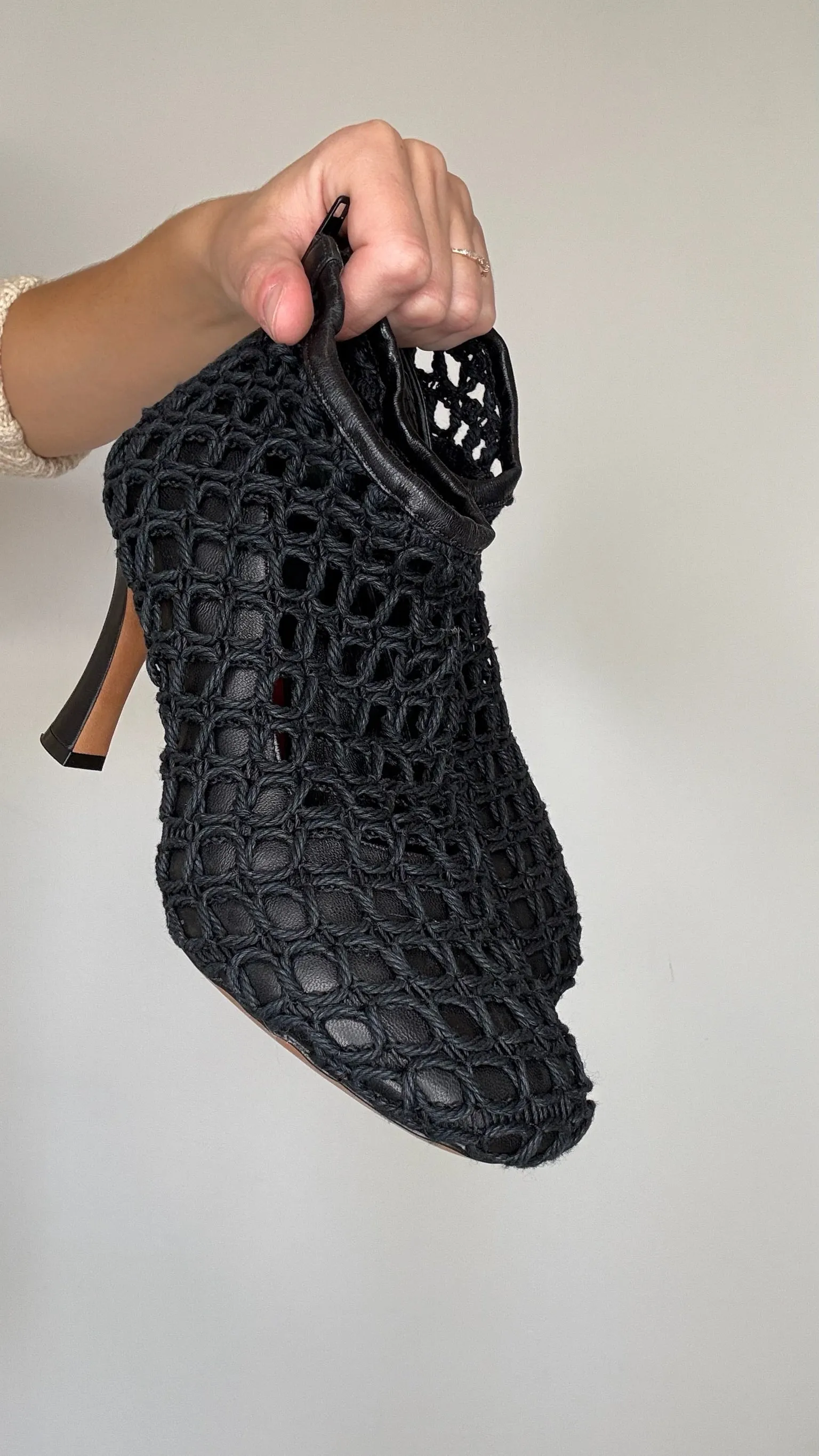Black Crochet Boots - 7.5