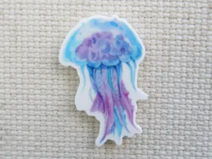 Blue Jelly Fish Needle Minder, Cover Minder, Magnet