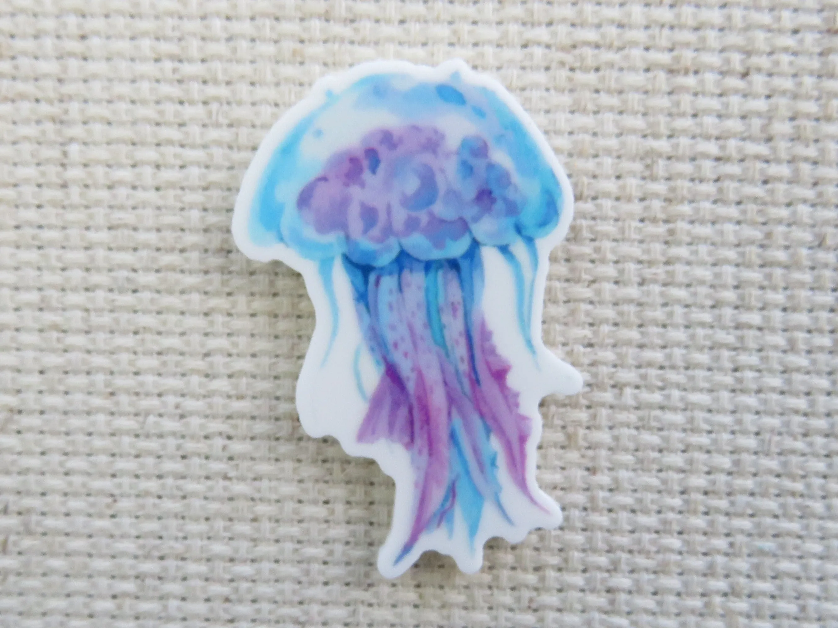 Blue Jelly Fish Needle Minder, Cover Minder, Magnet