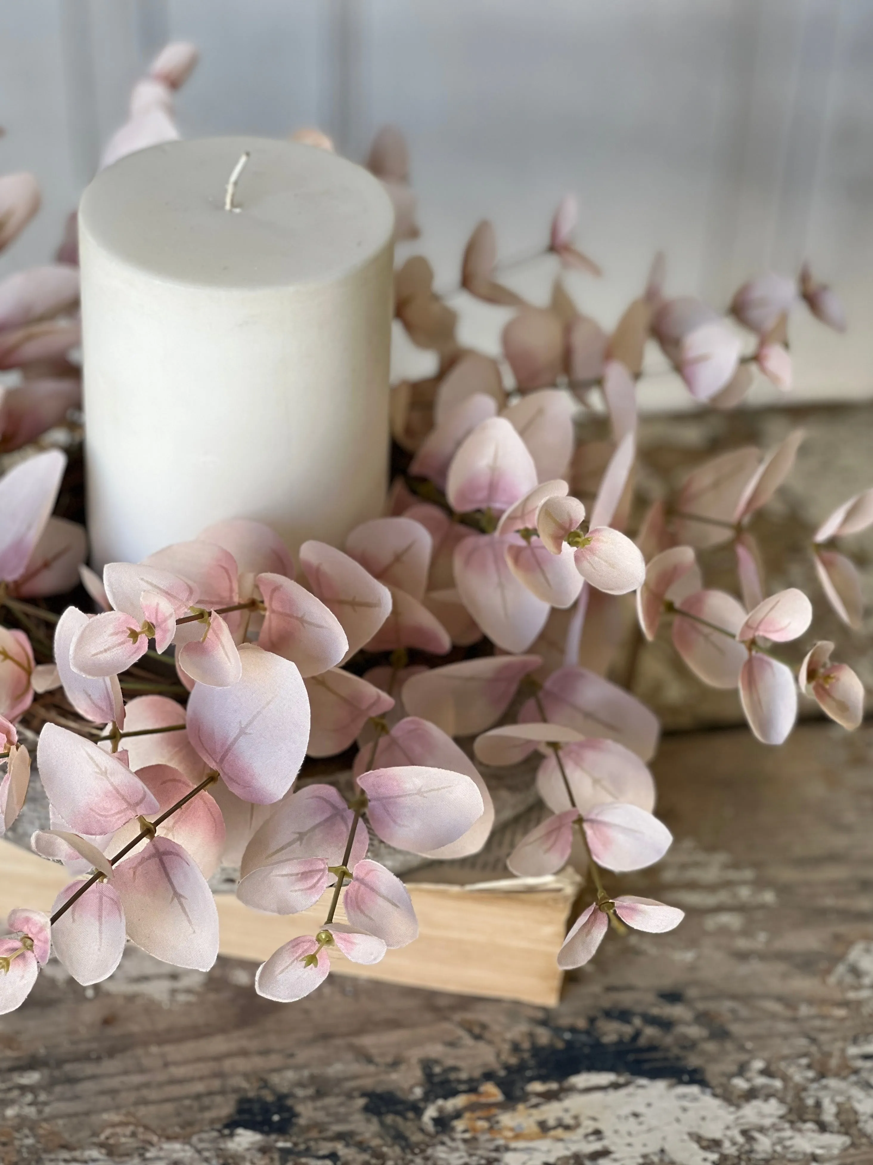 Blushing Eucalyptus Wreath | 15" | CASE PACK SPECIAL!  $4.95