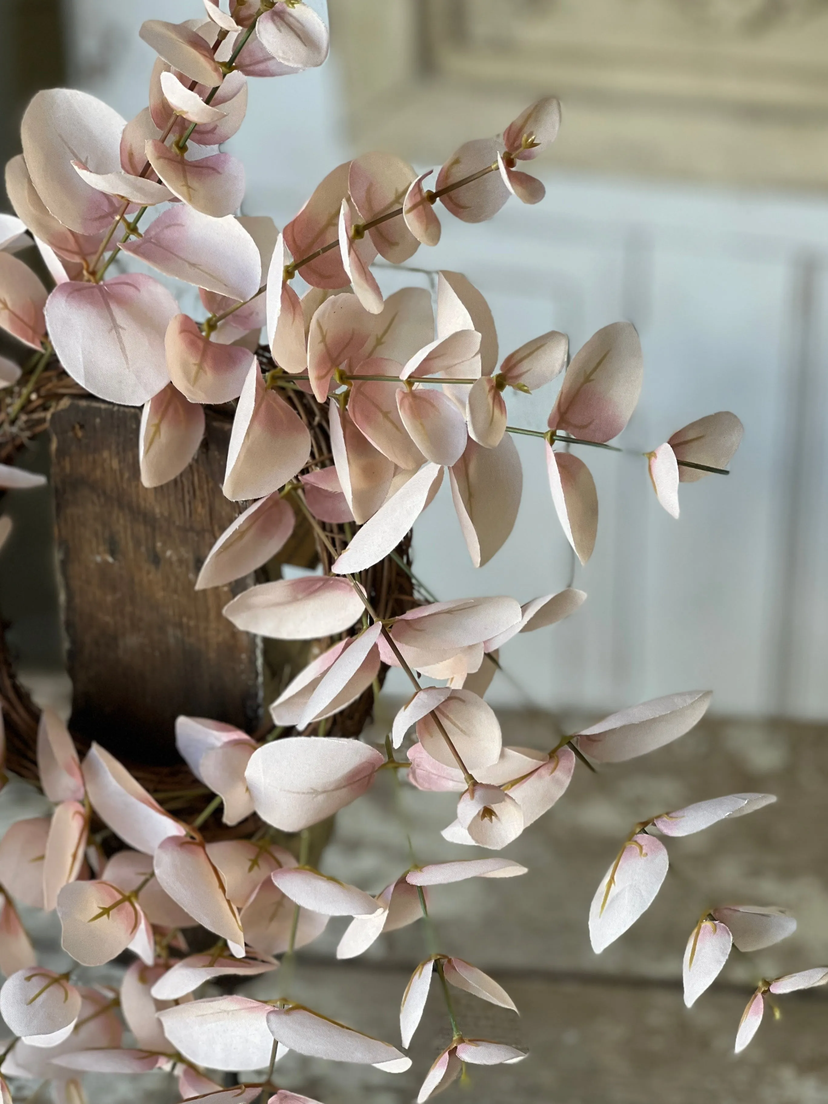 Blushing Eucalyptus Wreath | 15" | CASE PACK SPECIAL!  $4.95
