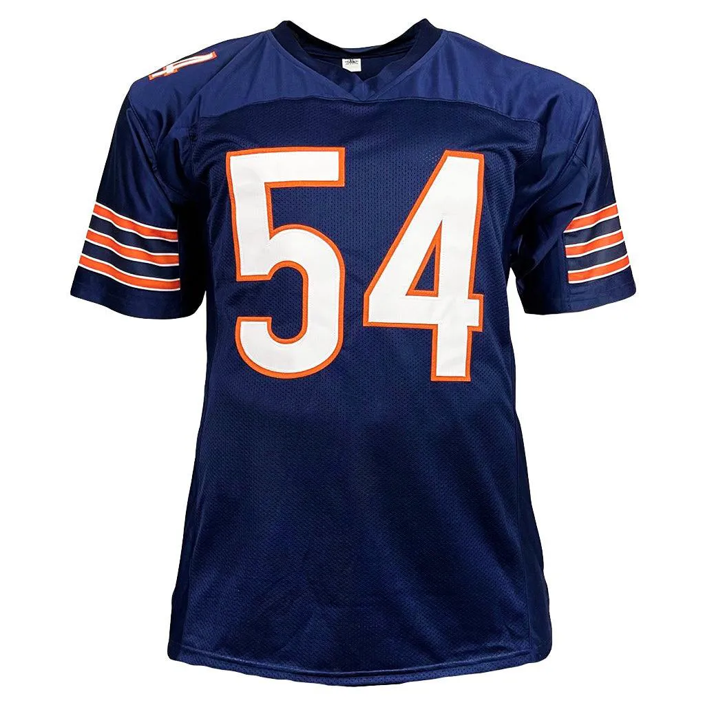 Brian Urlacher Unsigned Chicago Blue Football Jersey