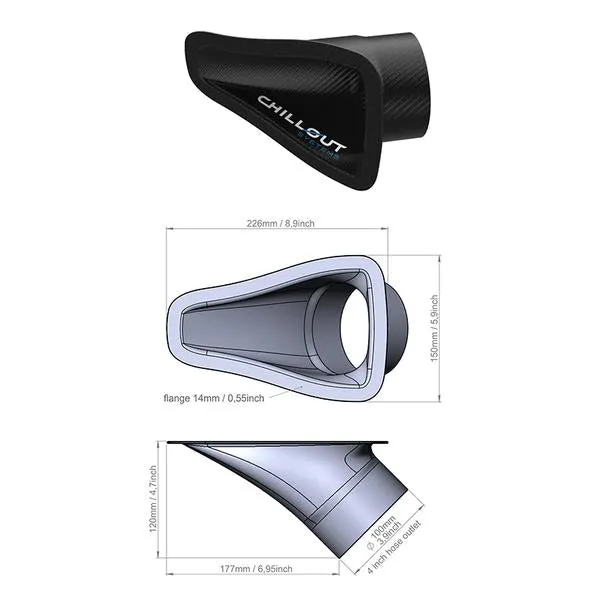 ChillOut 4” Carbon Fiber NACA Duct