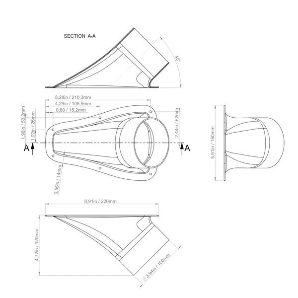 ChillOut 4” Carbon Fiber NACA Duct