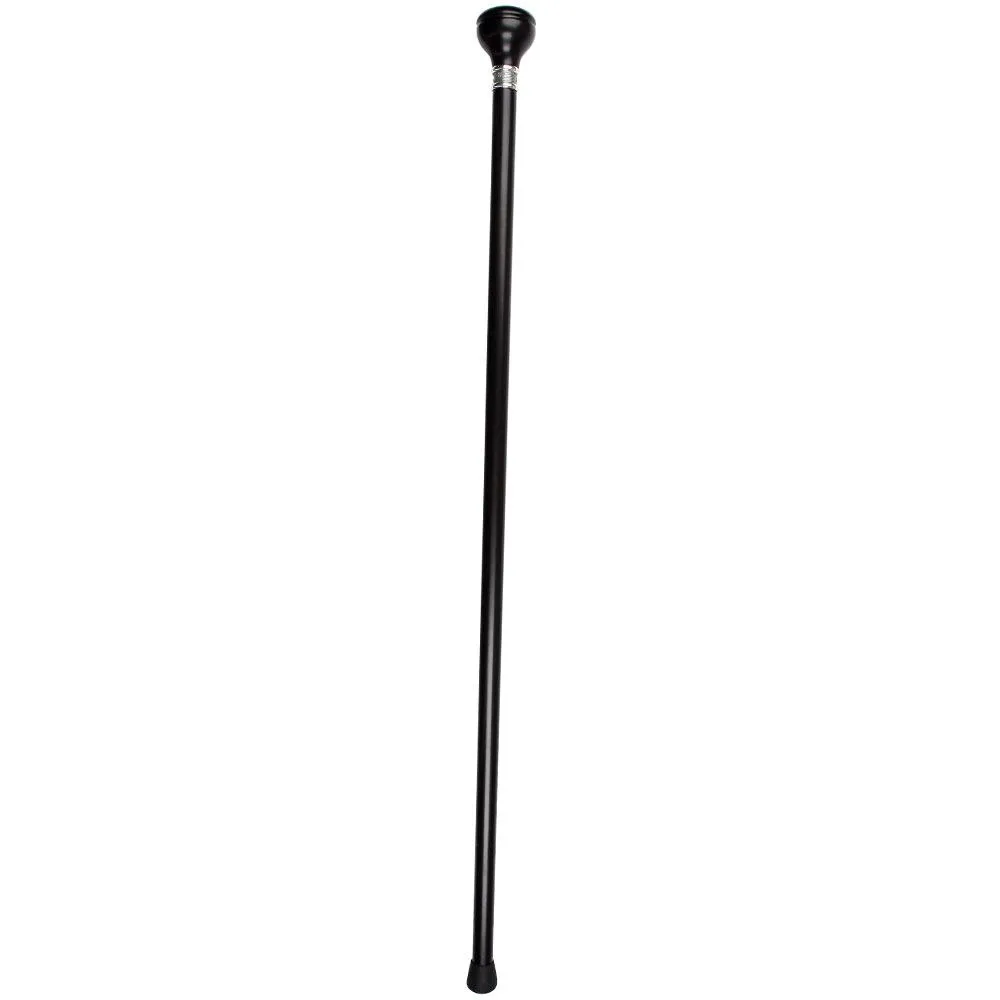 Christian Cross Knob Stick - Beechwood Shaft & Pewter Collar