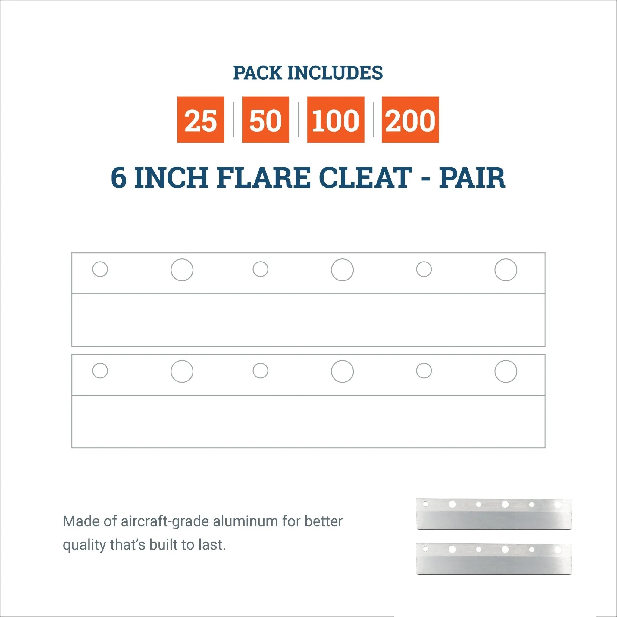 Cleat Flare 6 inch - pair