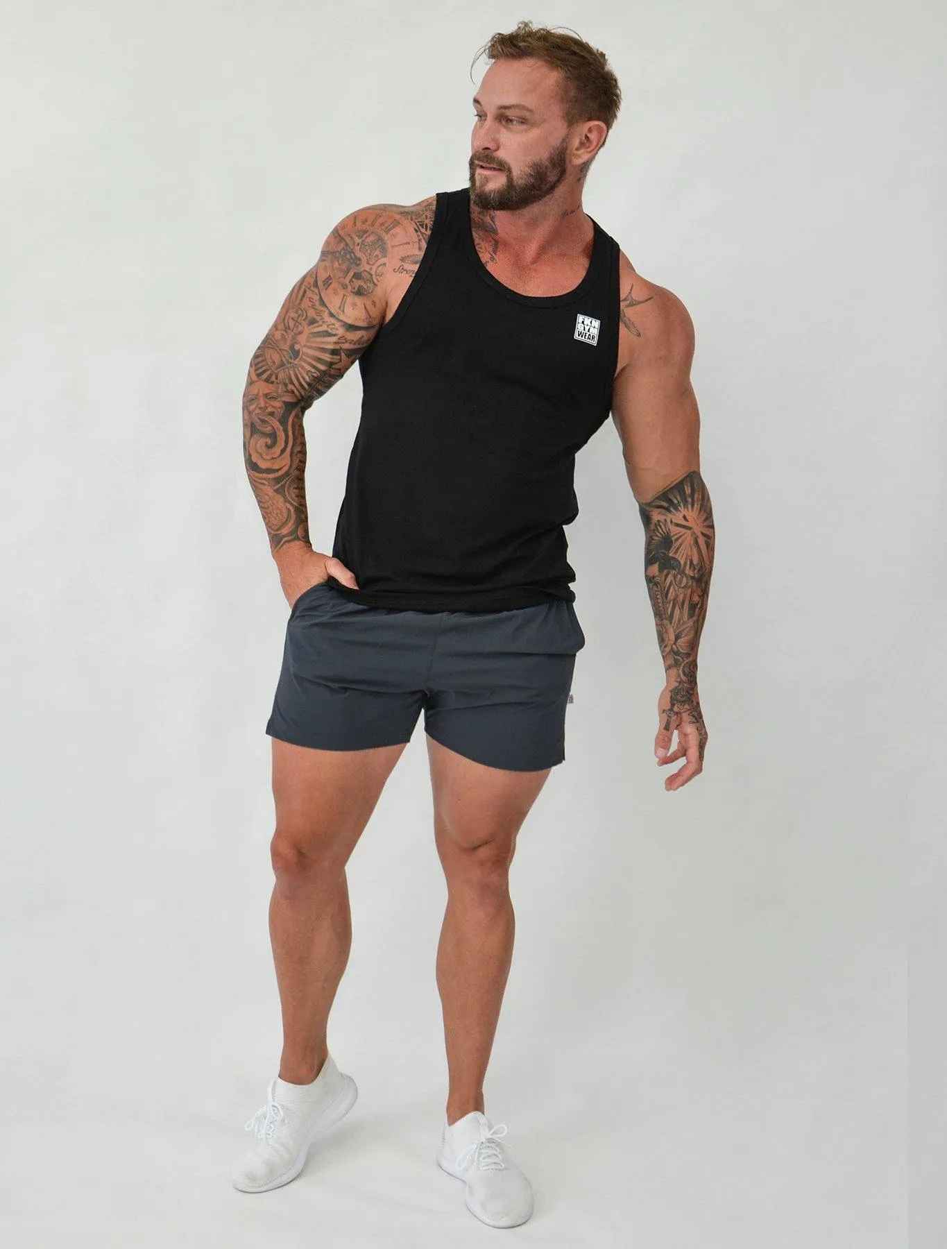 Conquer | Men's Classic Gym Singlet | Black