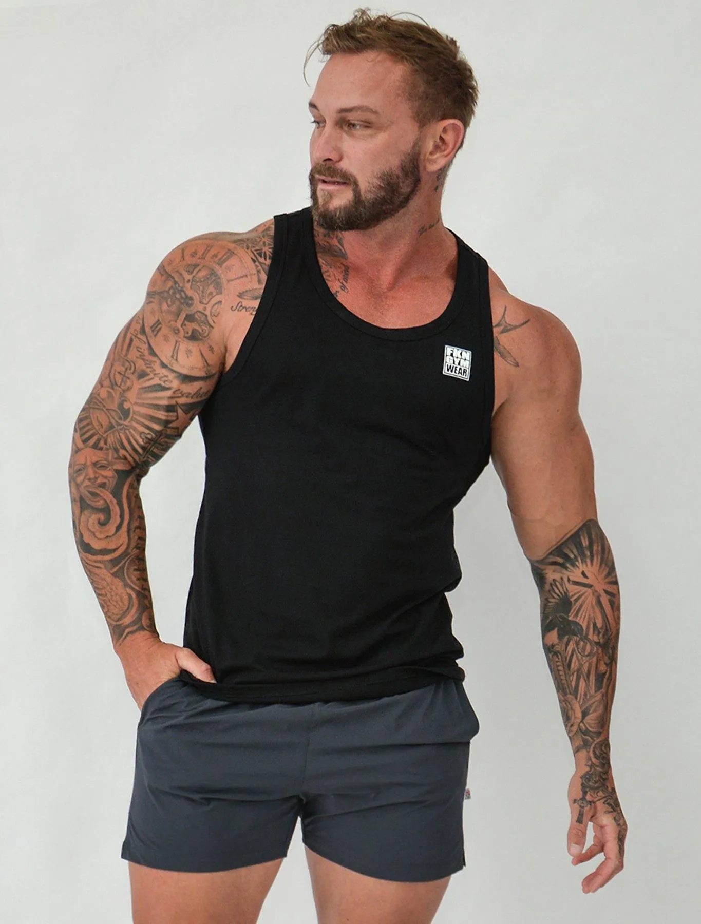 Conquer | Men's Classic Gym Singlet | Black