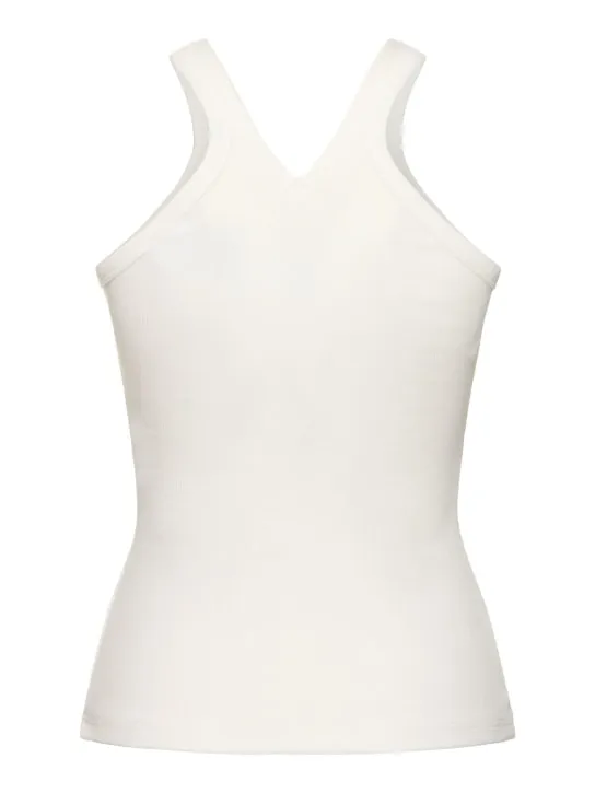 Courreges   Criss cross 90s rib cotton tank top 
