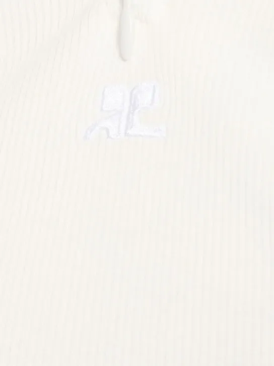 Courreges   Criss cross 90s rib cotton tank top 