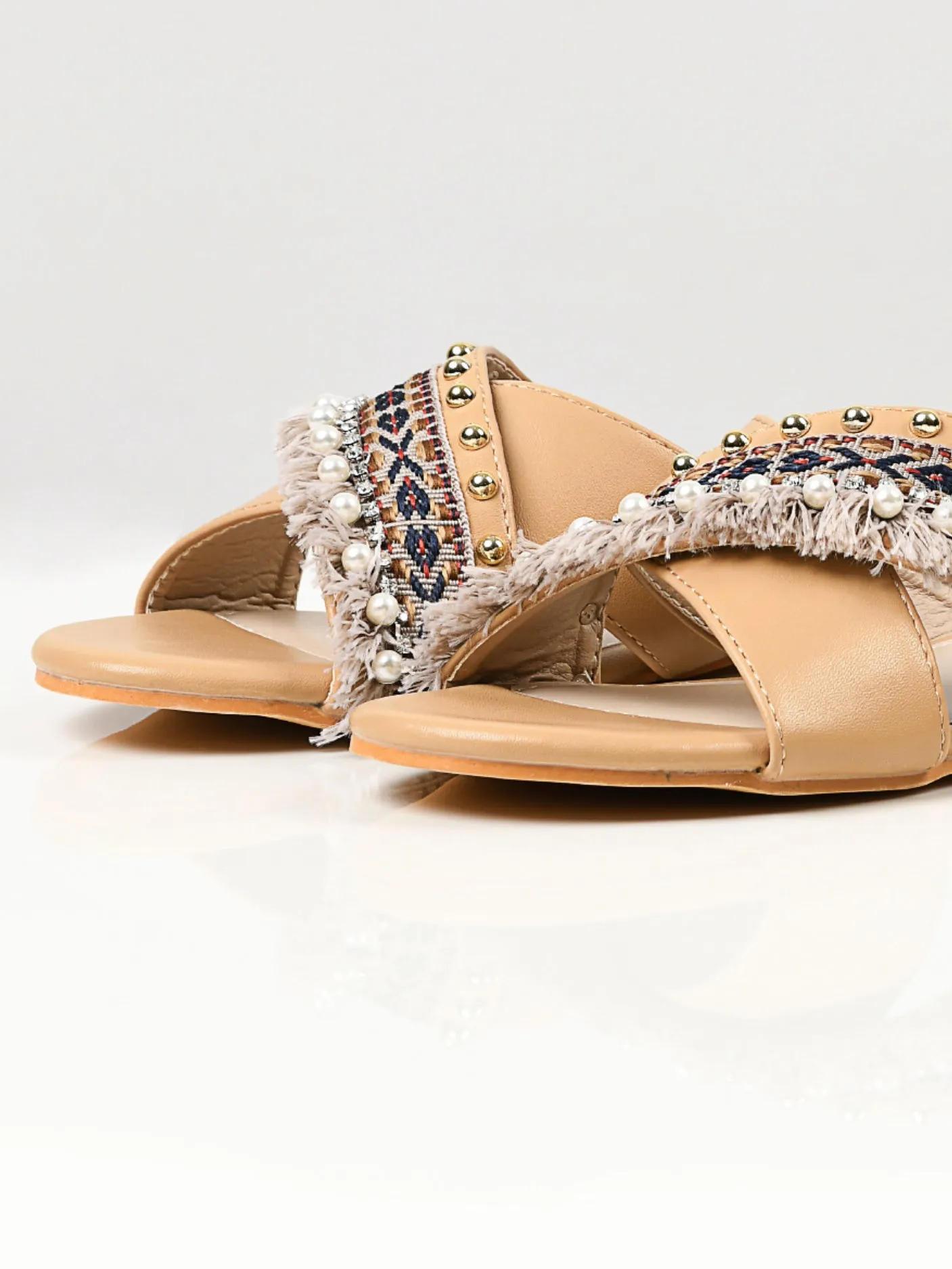 Crisscross Flats - Beige