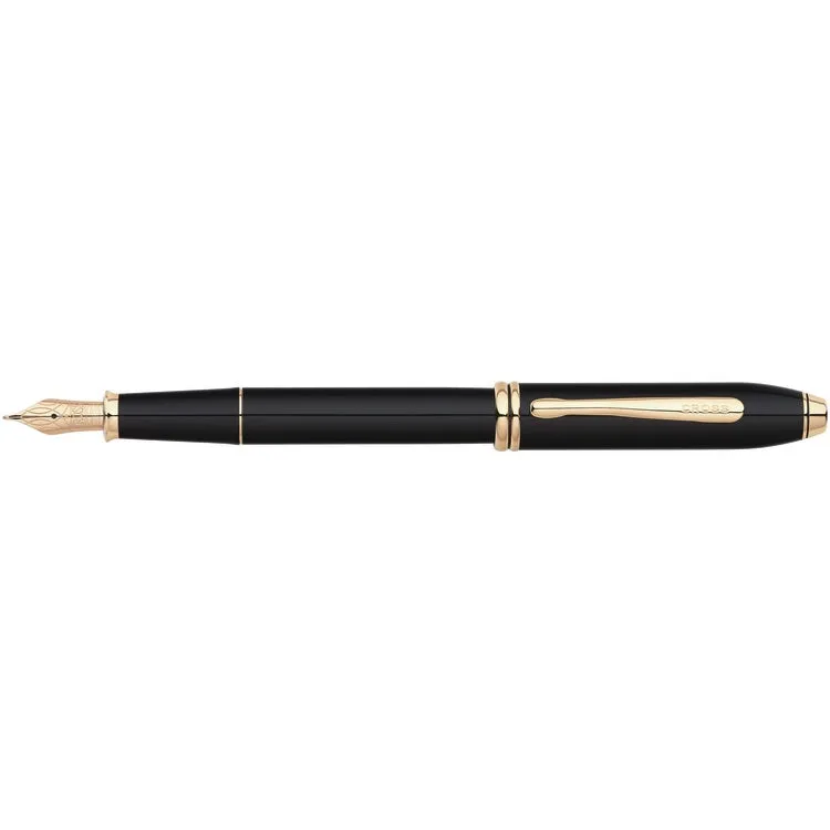 Cross Townsend Black/Gold Fountain Pen