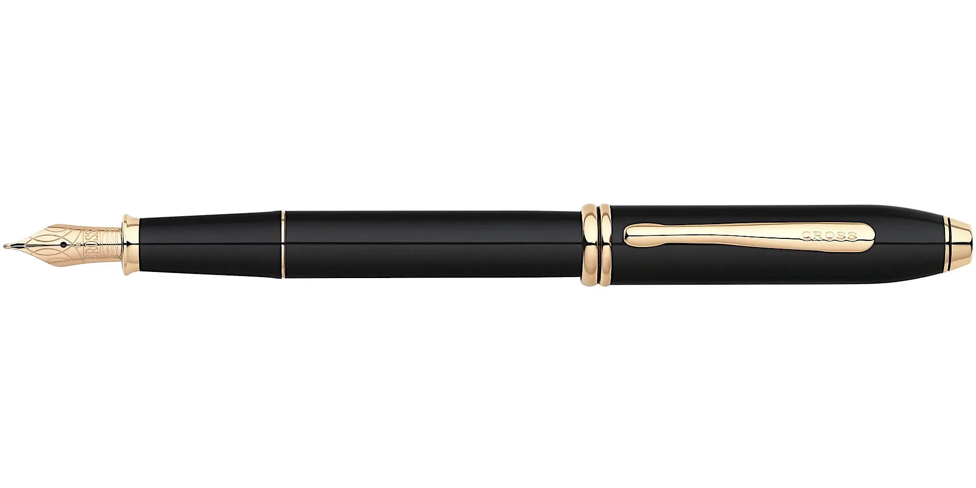 Cross Townsend Classic Black Lacquer Fountain Pen 18kt