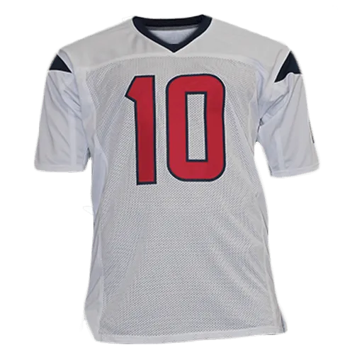 DeAndre Hopkins Pro Style Autographed Football Jersey White (JSA)
