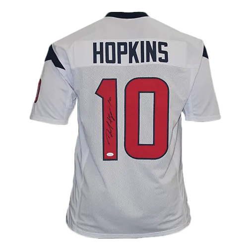 DeAndre Hopkins Pro Style Autographed Football Jersey White (JSA)