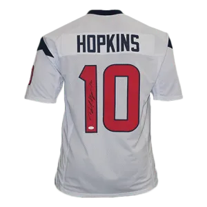 DeAndre Hopkins Pro Style Autographed Football Jersey White (JSA)