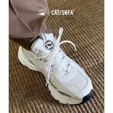 DEEPTOWN Women's Sneakers Sports Shoes Fashion  Casual Running Flats White Harajuku Comfortable Dropshipping