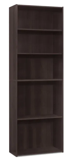 Derby 5-Shelf Bookcase - Espresso
