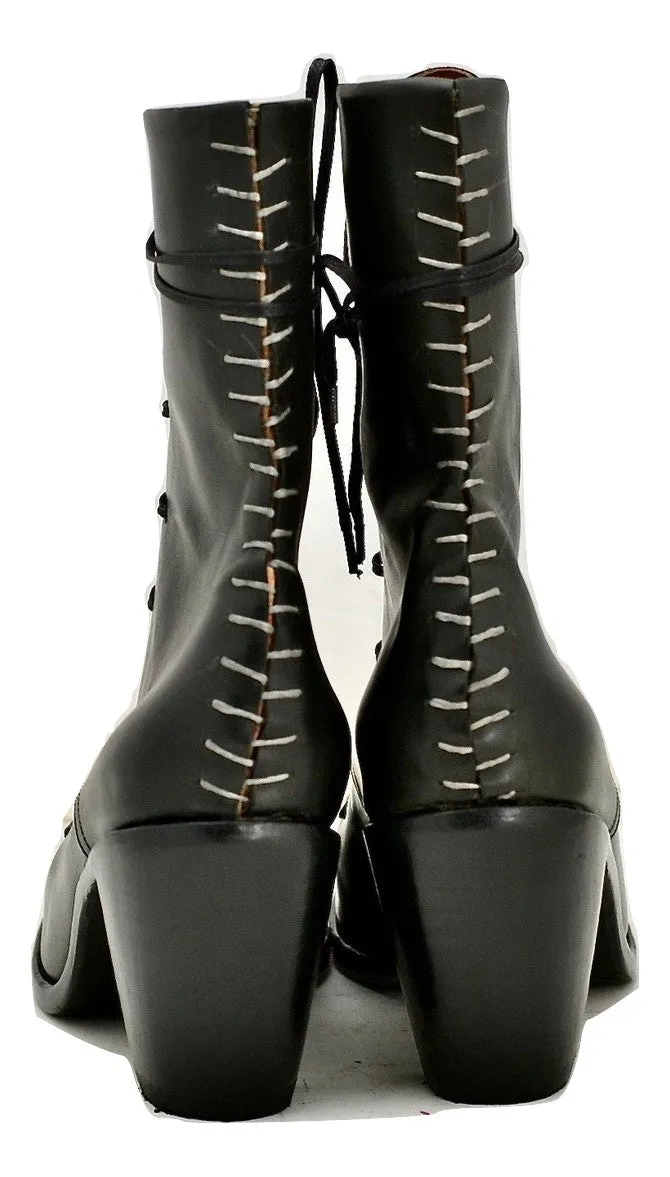 Derby boot tall | Black | calf