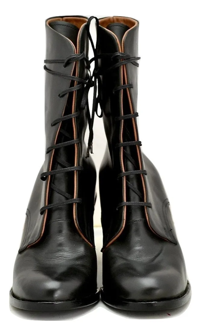 Derby boot tall | Black | calf