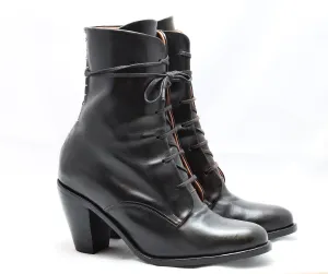 Derby boot tall | Black | calf