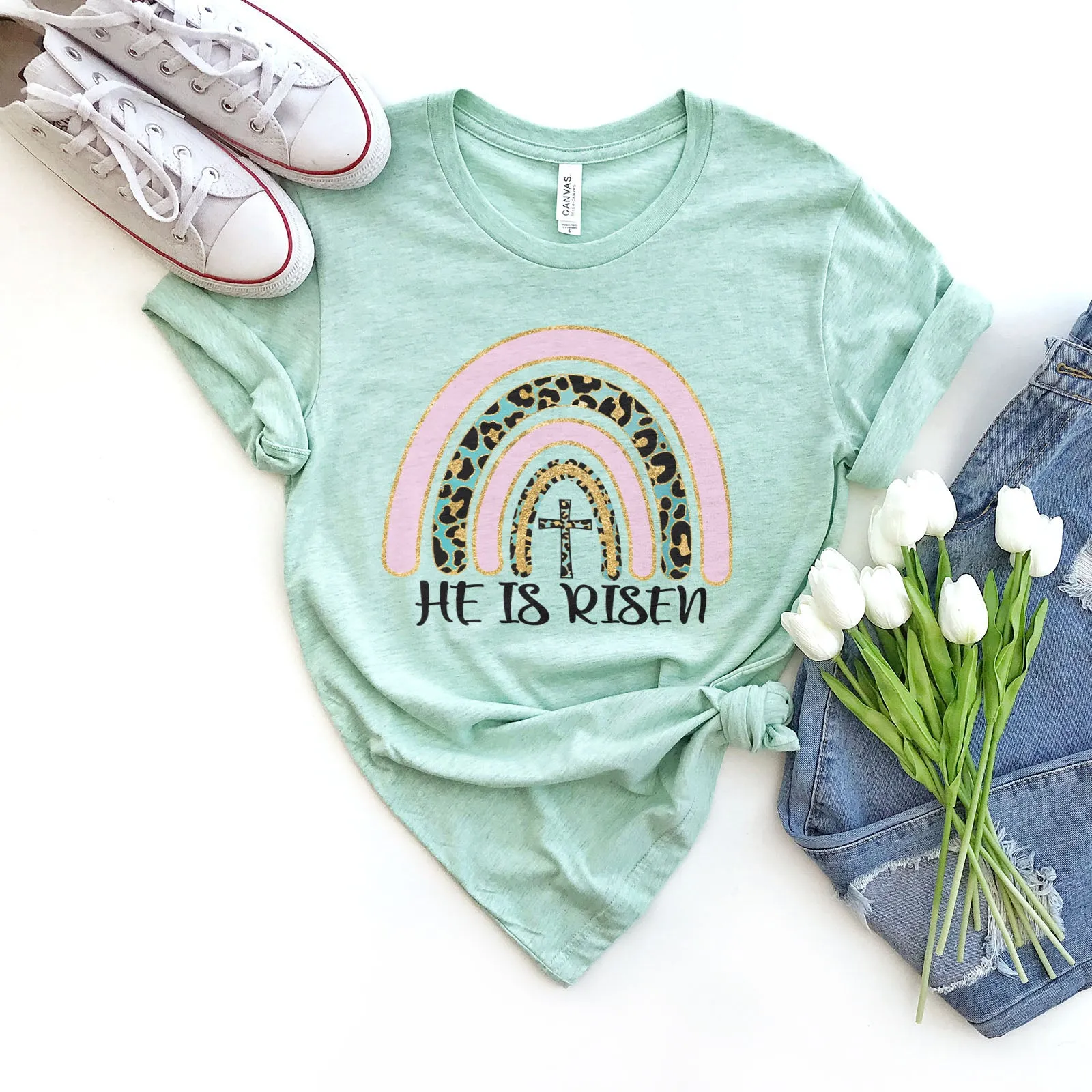 Easter Sparkle Rainbow Tee