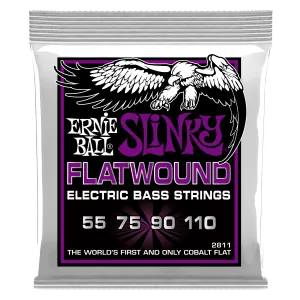 Ernie Ball Power Slinky Flatwound Electric Bass Strings - 55-110 Gauge