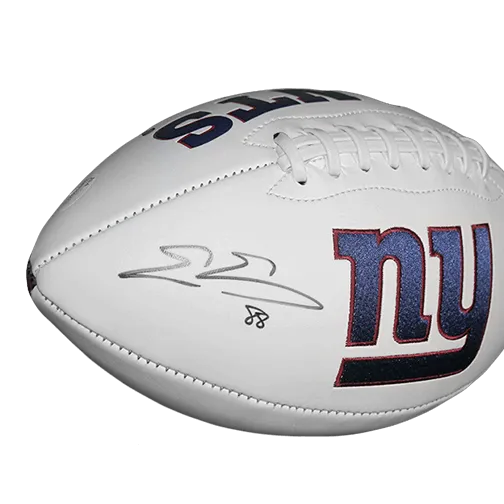 Evan Engram New York Giants Logo Full Size Football Autographed (JSA)