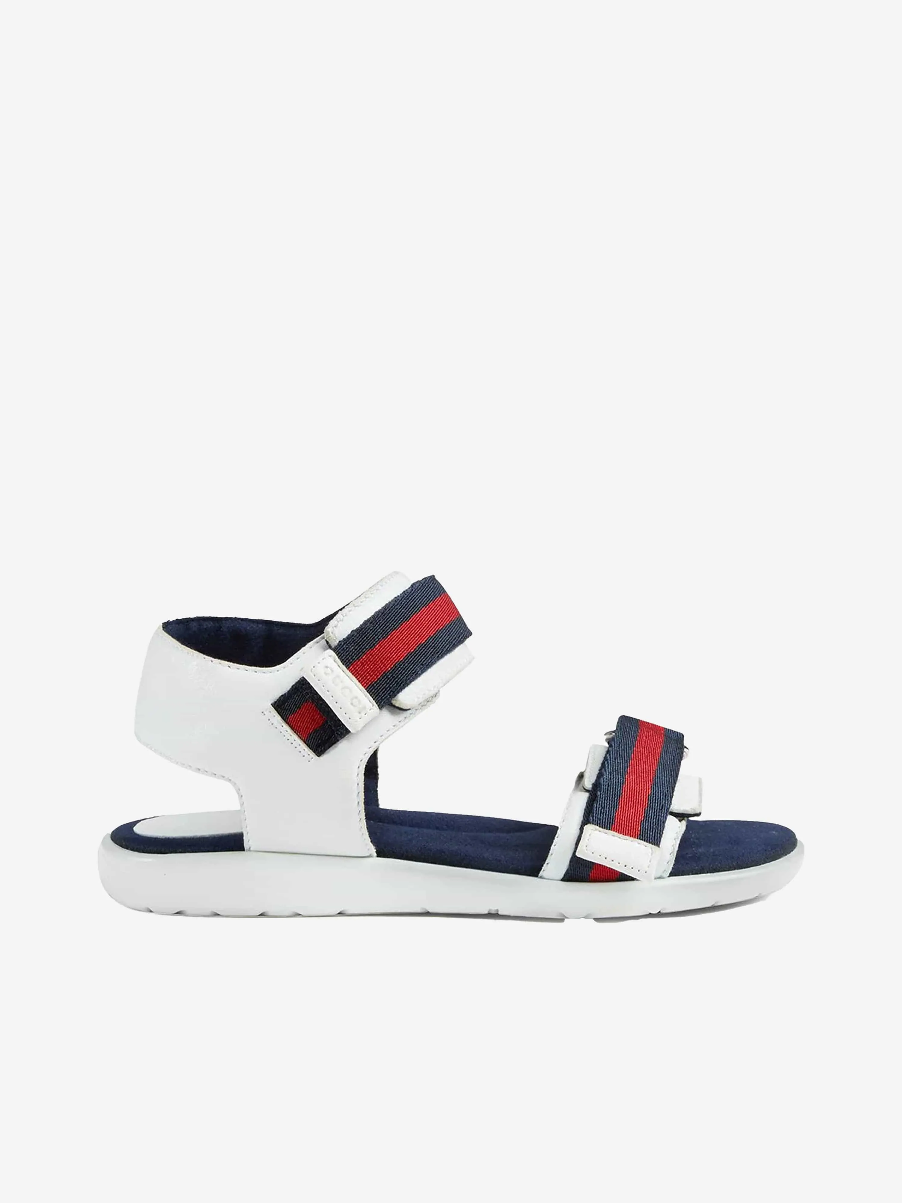 Gucci Unisex Leather Sandals With Web
