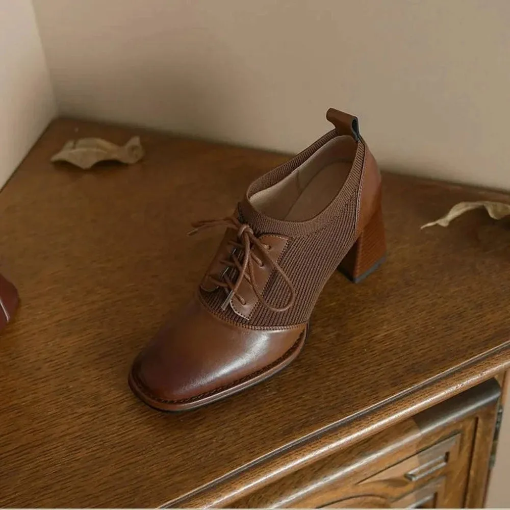 Haneen heeled brown leather ankle boots