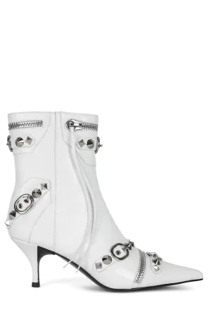 Jeffrey Campbell Alt-Rock Boots in White Silver