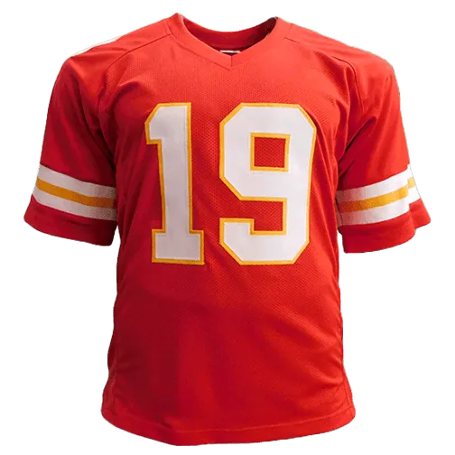 Joe Montana Autographed Pro Style Red Football Jersey (JSA)