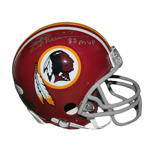 Joe Theismann Redskins Autographed Replica Mini Football Helmet 83 MVP Inscription (JSA)