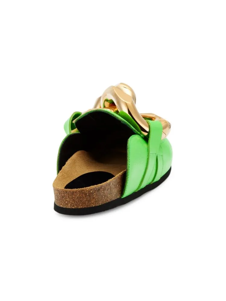 Jw Anderson Leather Platform Mules in Paint Pink