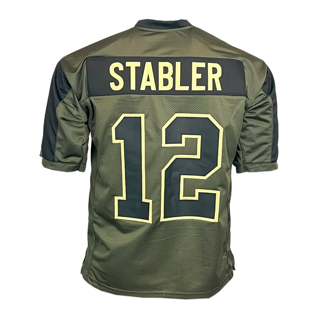 Ken Stabler Unsigned Salute to Service Football Jersey